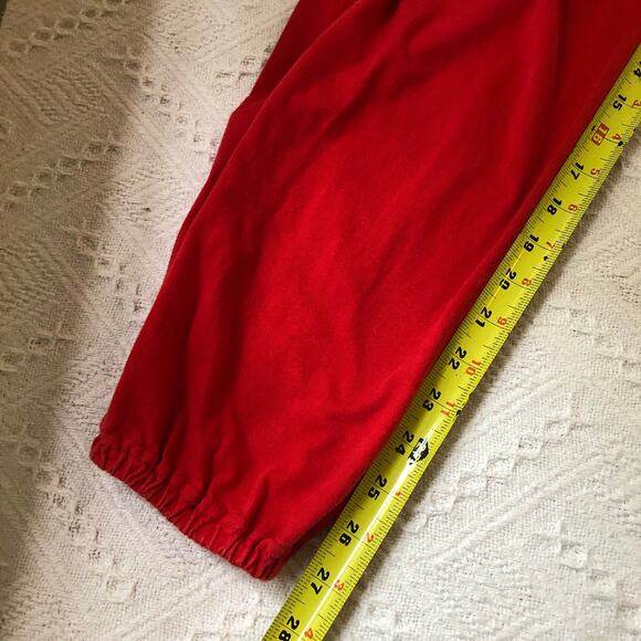 VTG 90s Russel Athletics Sweatpants M Red Lightweight 100% Cotton Pockets USA - Picture 7 of 10